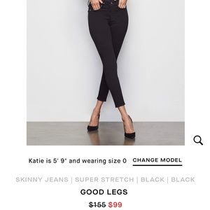 Good American Good Legs Black Jeans